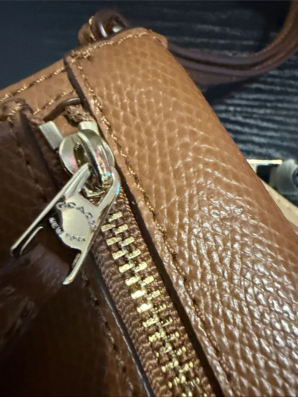 Coach Leather Wristlet Clutch Wallet - Tan
